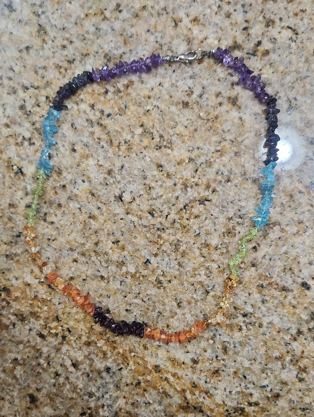 Multicolor Gemstone Chip Necklace - Women Jewelry Chakra
